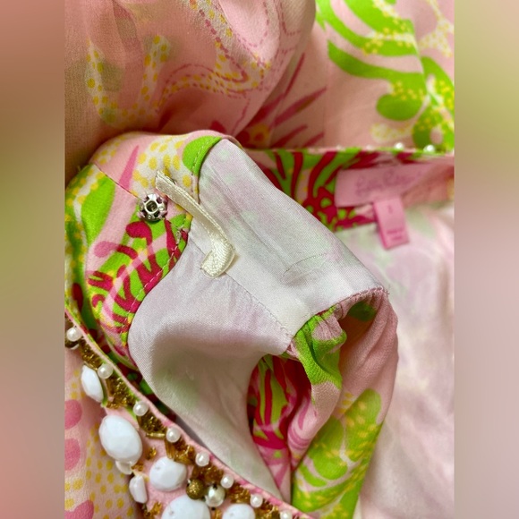 Lilly Pulitzer Dirty Shirley Harper Shift Dress 100% Silk - Picture 8 of 9